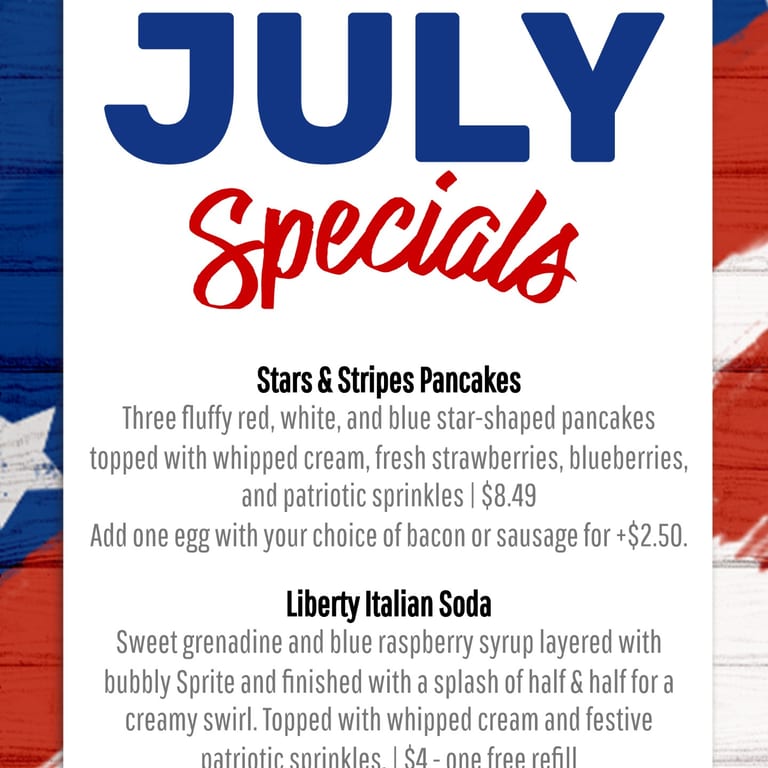 Seasonal Kids Specials at Sterling’s