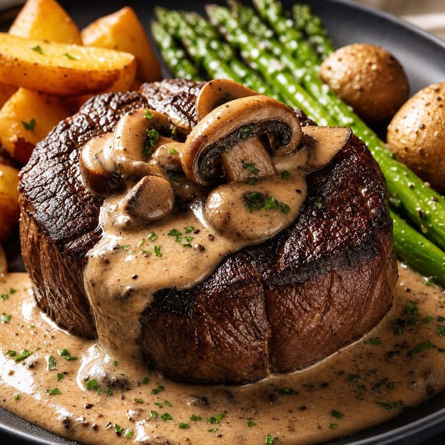 #11M- Mushroom Steak.