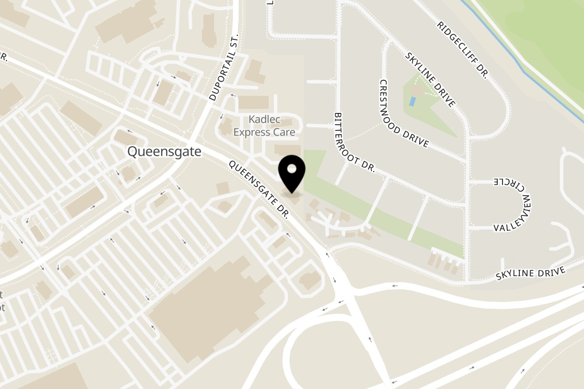 Map showing the location of Sterling's Restaurant on 2500 Queensgate Dr in Richland